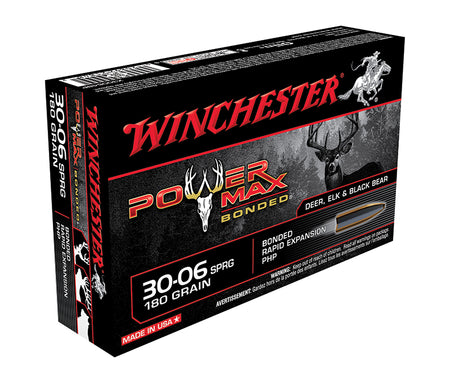 Winchester .30-06 Springfield Power Max Bonded Bonded Rapid Expansion Protected Hollow Point 180 Grain 20/Box