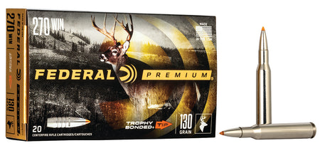 Federal .270 Winchester Premium Trophy Bonded Tip 130 Grain 20/Box