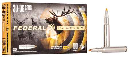 Federal .30-06 Springfield Premium Trophy Bonded Tip 180 Grain 20/Box