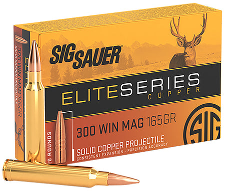 Sig Sauer .300 Winchester Mag Elite Copper Hunting Copper Solid 165 Grain 20/Box