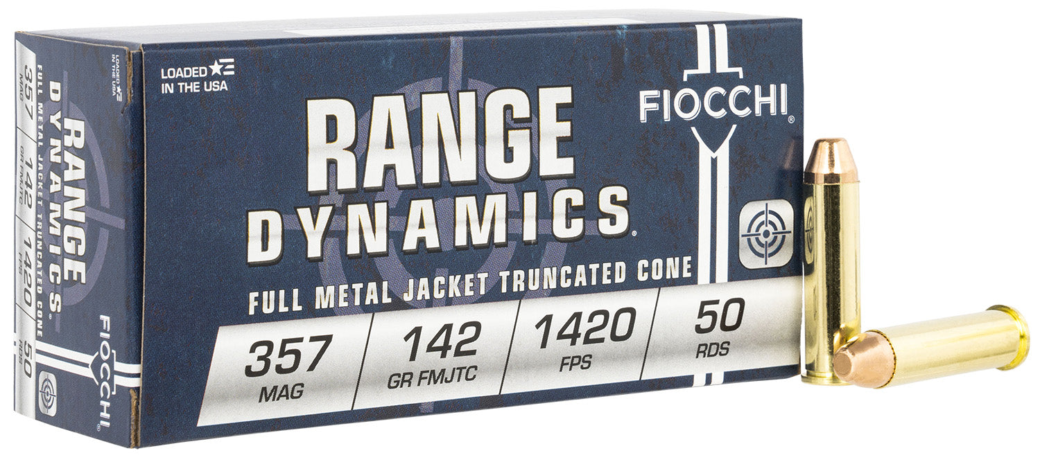 Fiocchi .357 Magnum Range Dynamics Full Metal Jacket Truncated Cone 142 Grain 50/Box