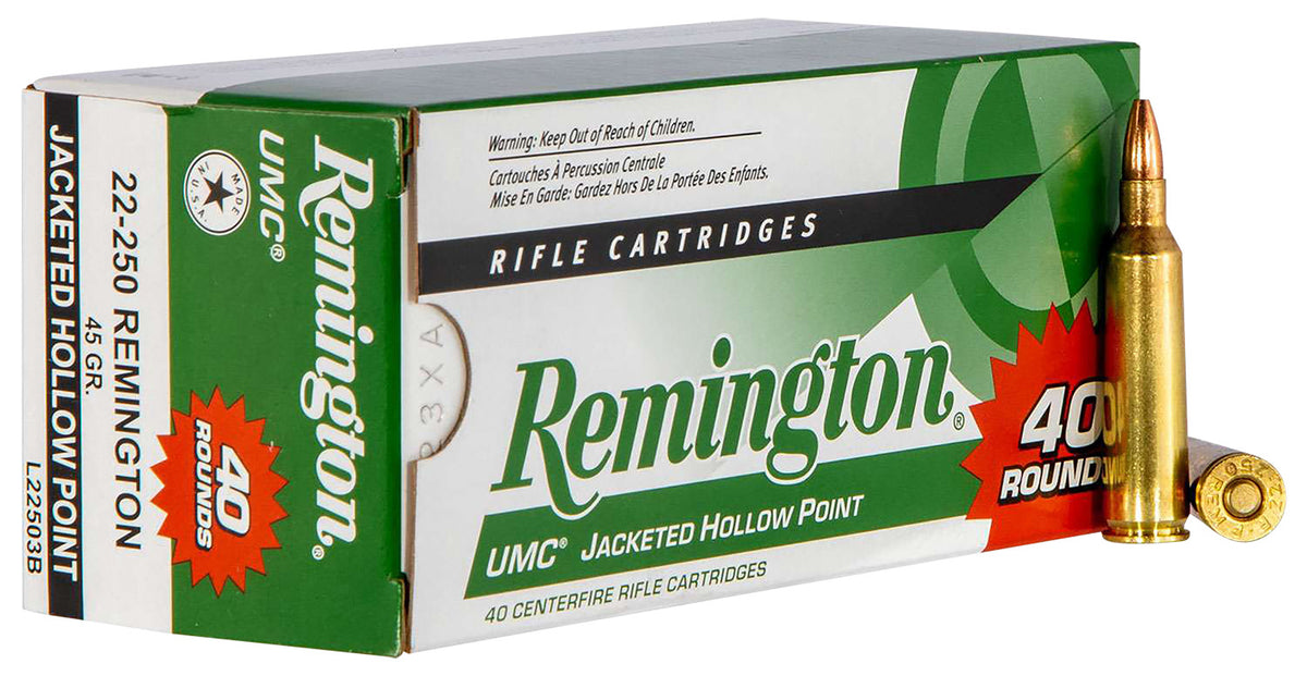 Remington .22-250 Remington UMC Value Pack Jacketed Hollow Point 45 Grain 40/Box