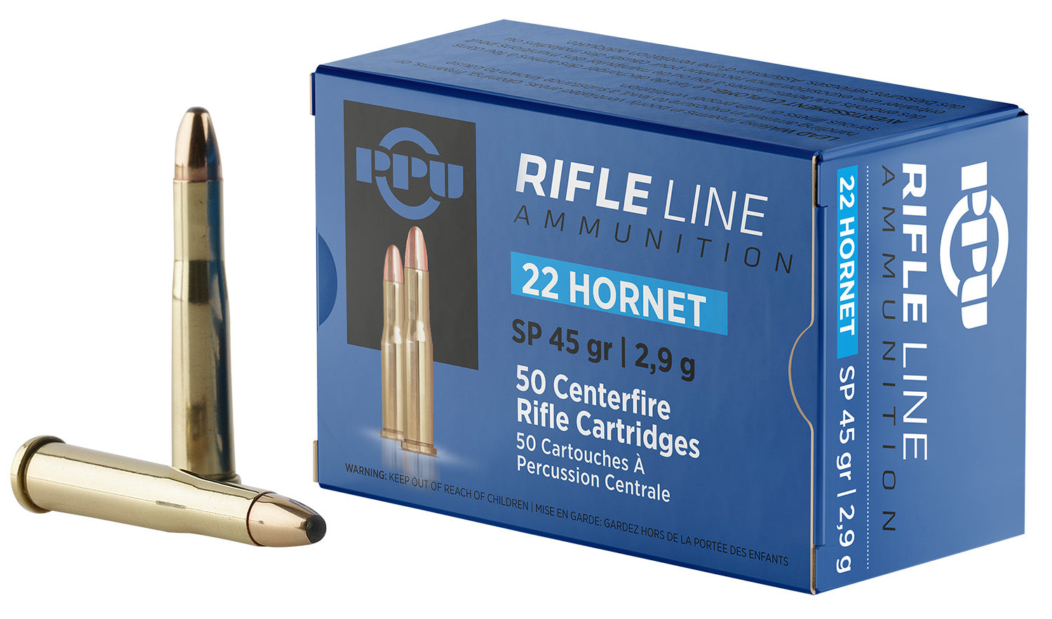 Prvi Partizan .22 Hornet Rifle Soft Point 45 Grain 50/Box
