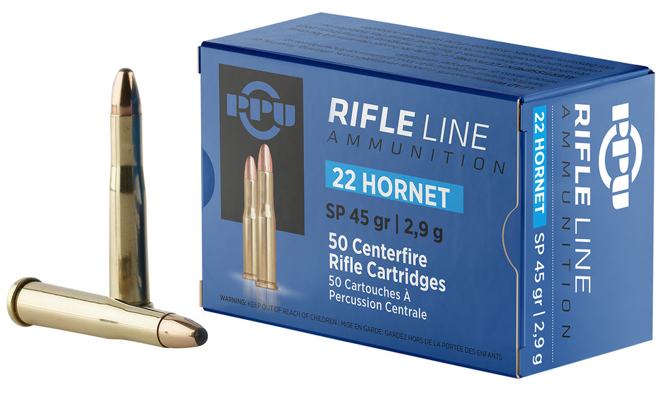 Prvi Partizan .22 Hornet Rifle Soft Point 45 Grain 50/Box