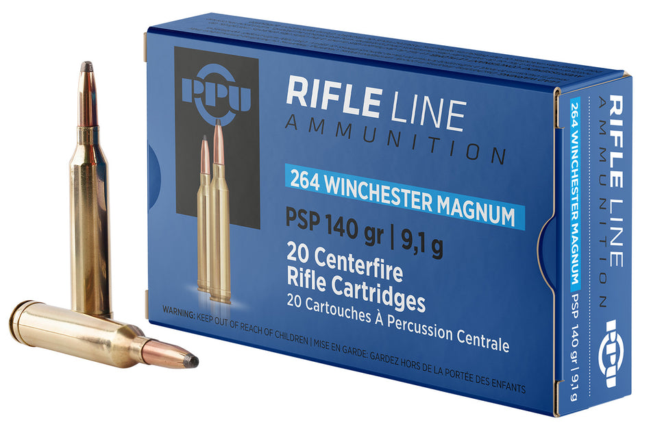 Prvi Partizan .264 Winchester Mag  Pointed Soft Point 140 Grain 20/Box [Item 1666]