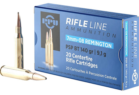 Prvi Partizan 7mm-08 Remington Metric Rifle Pointed Soft Point Boat Tail 140 Grain 20/Box [Item 3251]