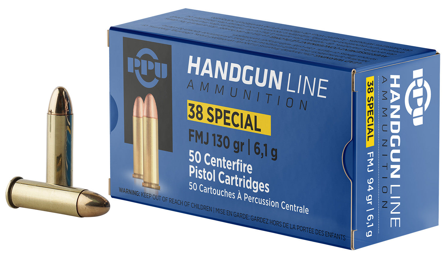 Prvi Partizan .38 Special Handgun Full Metal Jacket 130 Grain 50/Box [Item 1186]