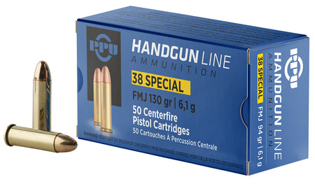 Prvi Partizan .38 Special Handgun Full Metal Jacket 130 Grain 50/Box [Item 1186]