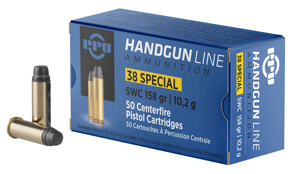 Prvi Partizan .38 Special Handgun Semi Wadcutter 158 Grain 50/Box