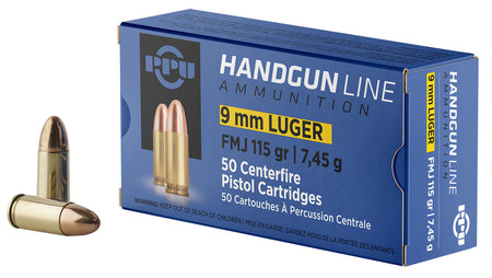 Prvi Partizan 9mm Luger / Parabellum Handgun Full Metal Jacket 115 Grain 50/Box