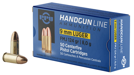 Prvi Partizan 9mm Luger / Parabellum Handgun Full Metal Jacket 124 Grain 50/Box