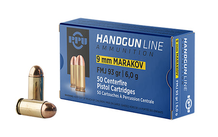 Prvi Partizan 9mm Makarov Handgun Full Metal Jacket 93 Grain 50/Box