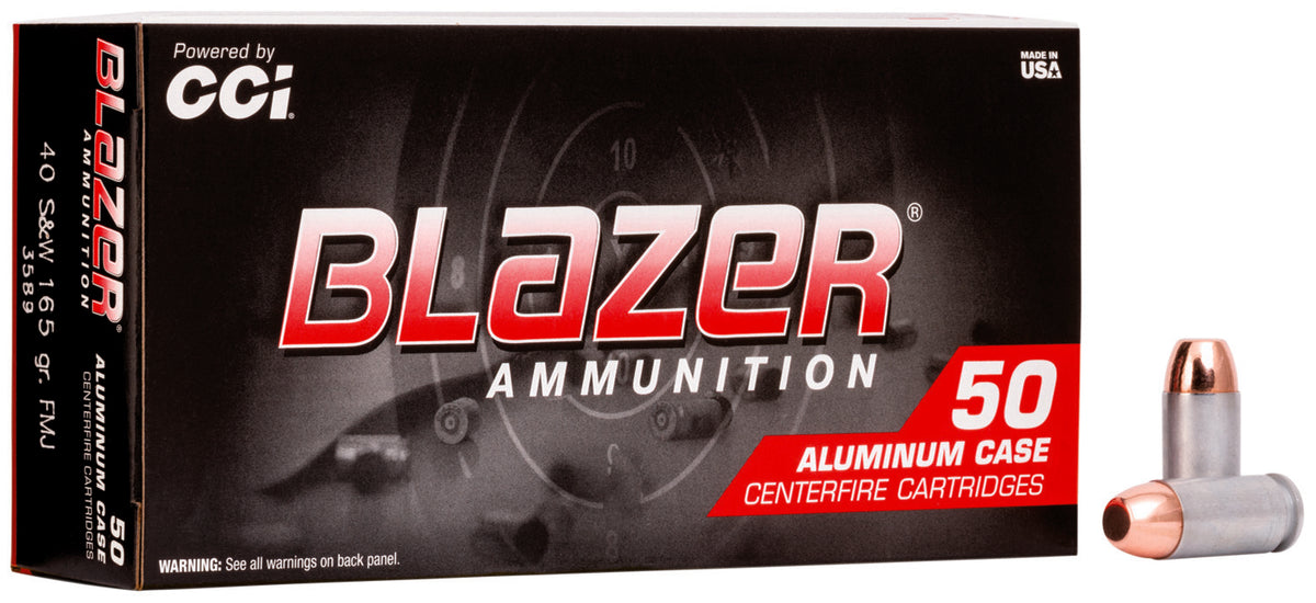 Blazer .40 S&W Aluminum Total Metal Jacket 165 Grain 50/Box