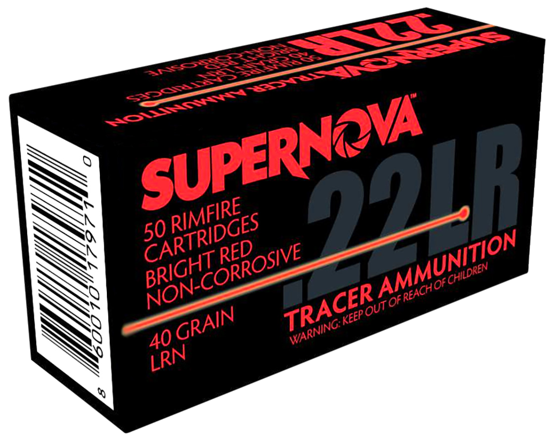 Supernova .22 Long Rifle Red Tracer Non-Corrosive Lead Round Nose 40 Grain 50/Box