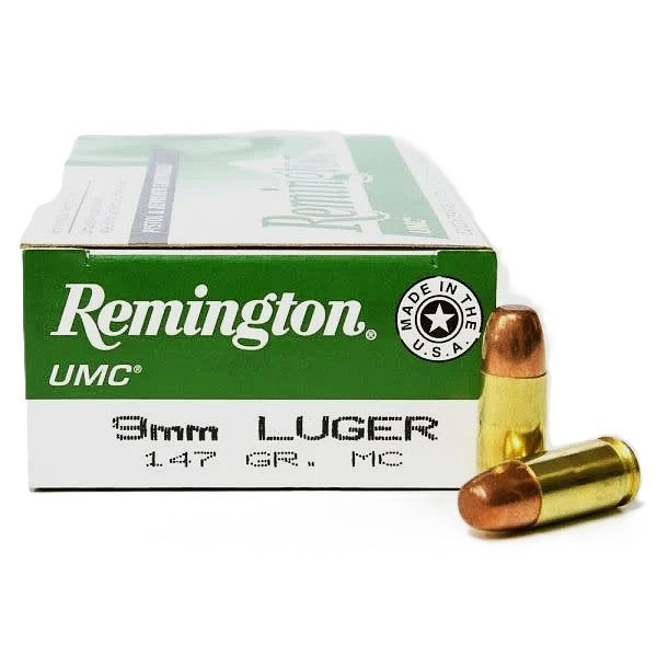Remington 9mm Luger / Parabellum UMC Full Metal Jacket 147 Grain 50/Box