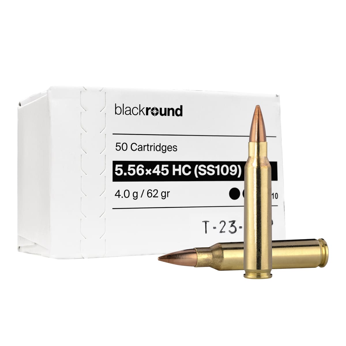 Swiss P 5.56x45mm Black Round 62 Grain SS109 50 Per Box - 1000 Round Ammo Cans