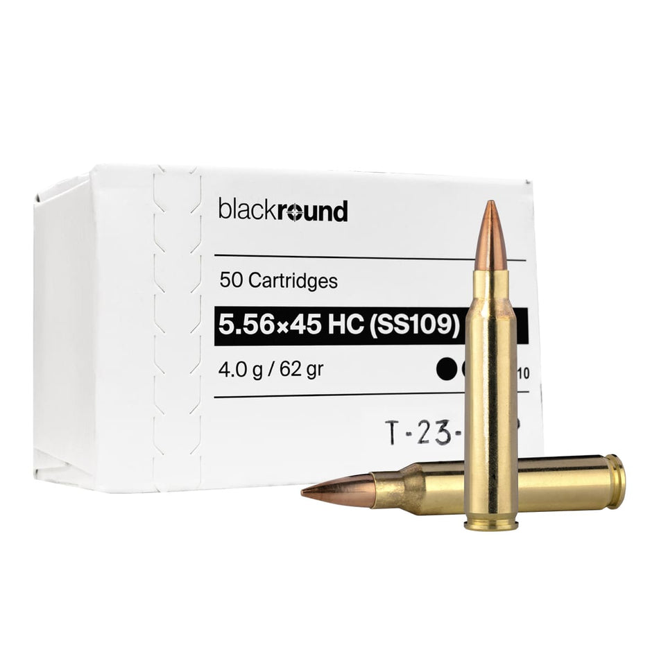 Swiss P 5.56x45mm Black Round 62 Grain SS109 50 Per Box - 1000 Round Ammo Cans