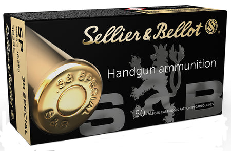 Sellier and Bellot .38 Special Handgun Semi Jacketed Soft Point 158 Grain 50/Box [Item 932]