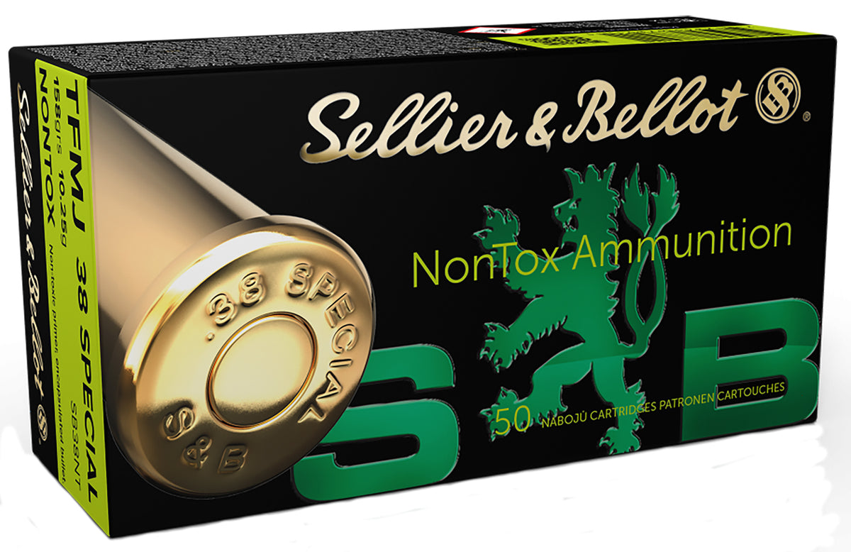 Sellier and Bellot .38 Special Handgun Non-Tox Total Full Metal Jacket 158 Grain 50/Box