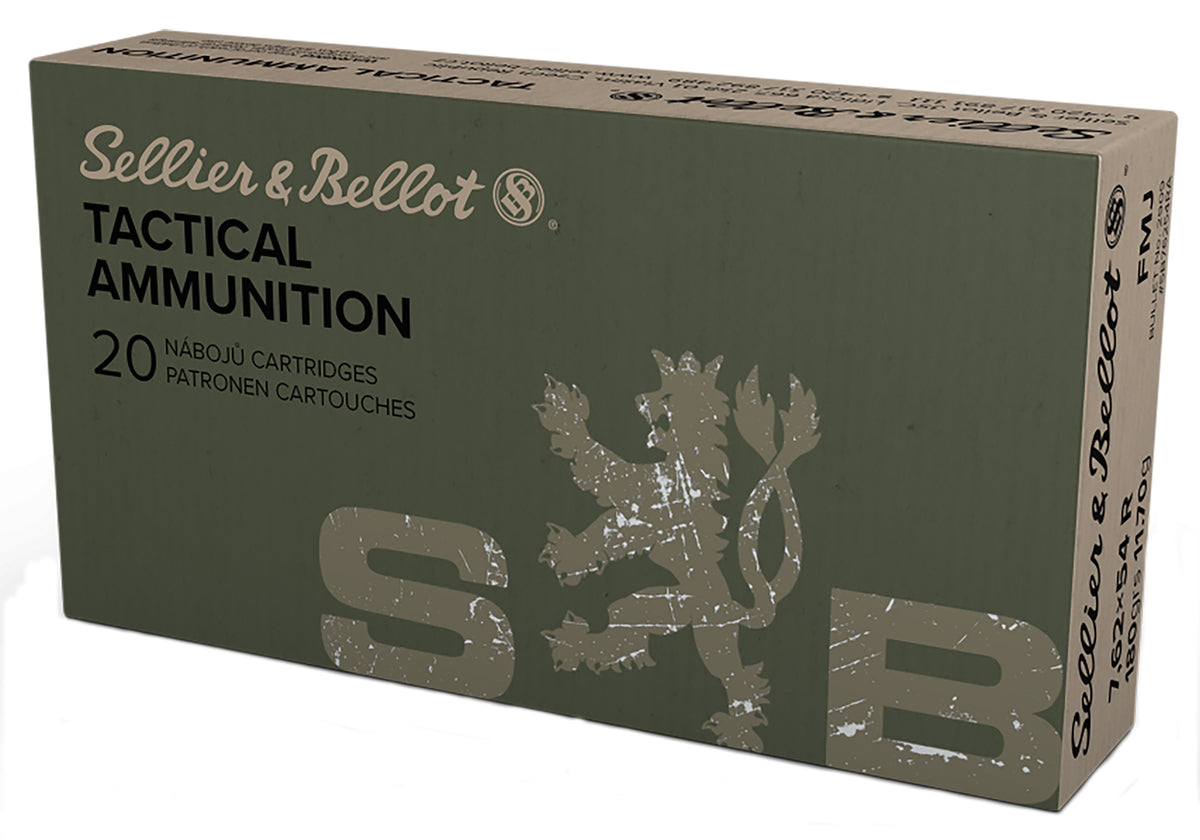 Sellier and Bellot 7.62x54mmR Rifle Full Metal Jacket 180 Grain 20/Box