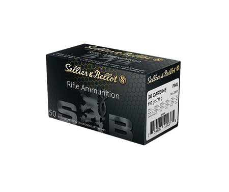 Sellier and Bellot .30 Carbine  Full Metal Jacket 110 Grain 50/Box [Item 1591]