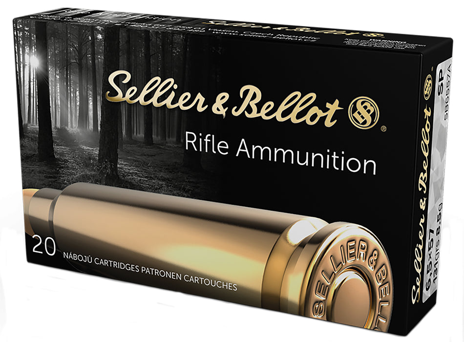 Sellier and Bellot 6.5x57mm Mauser Rifle Soft Point 131 Grain 20/Box [Item 2414]