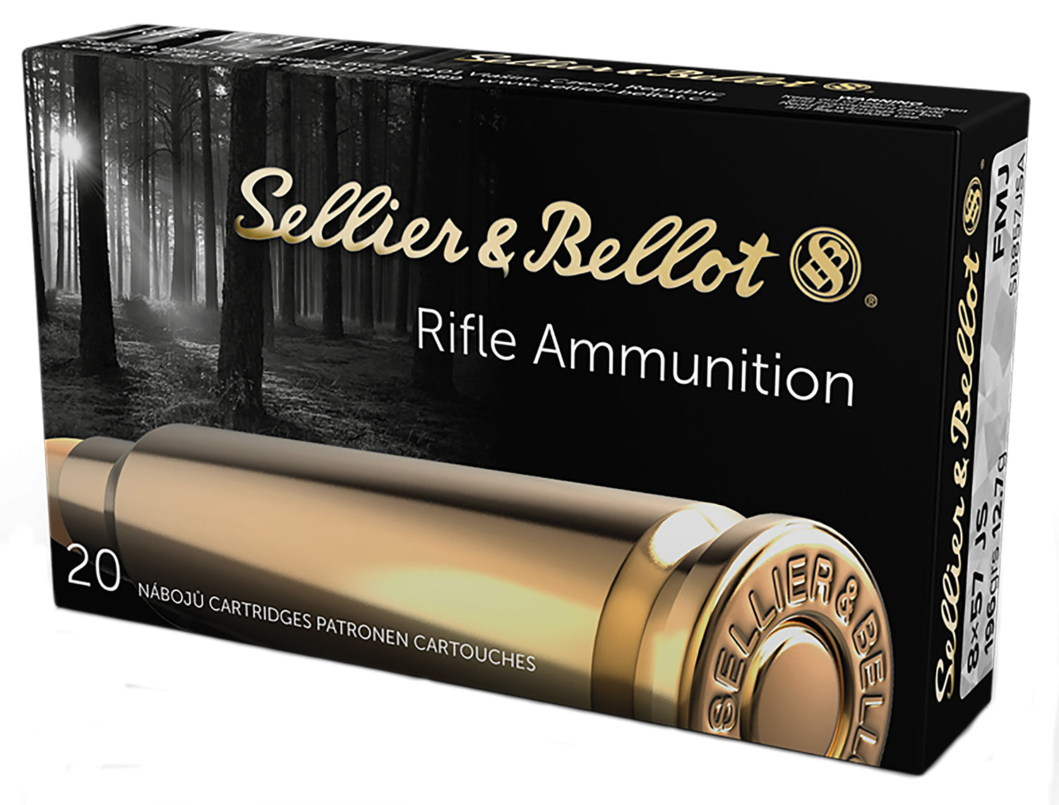 Sellier and Bellot 8mm Mauser Rifle Full Metal Jacket 196 Grain 20/Box [Item 1960]