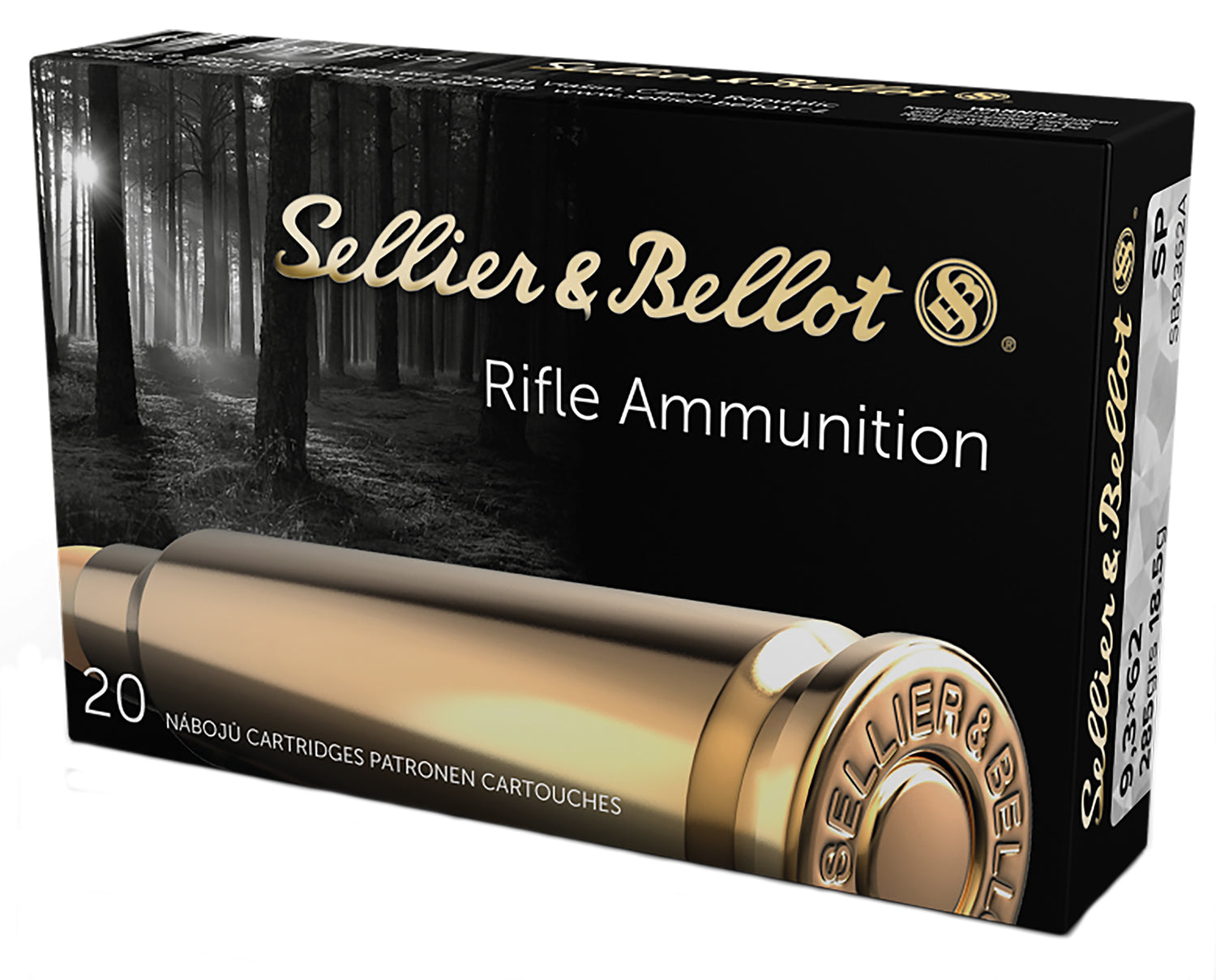 Sellier and Bellot 9.3x62mm Mauser Rifle Soft Point 286 Grain 20/Box