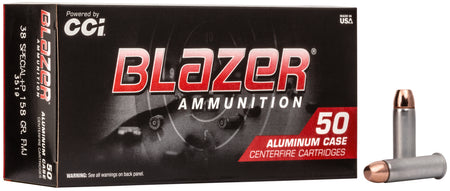 Blazer .38 Special Aluminum +P Total Metal Jacket 158 Grain 50/Box