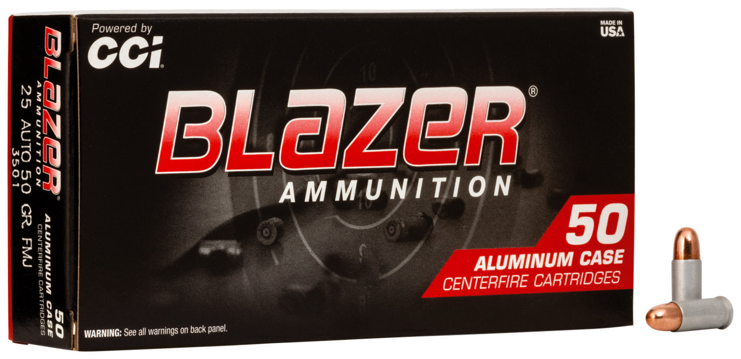 Blazer .25 ACP Aluminum Total Metal Jacket 50 Grain 50/Box