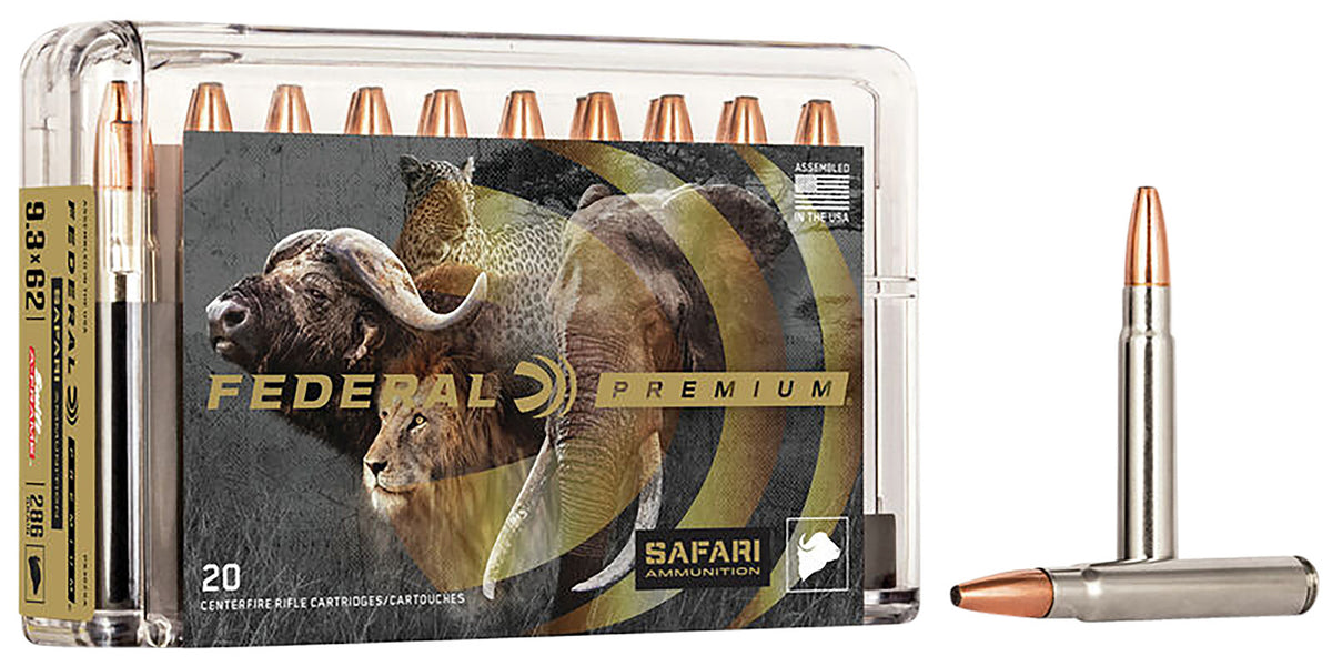 Federal 9.3x62mm Mauser Premium Safari Cape-Shok Swift A Frame 286 Grain 20/Box