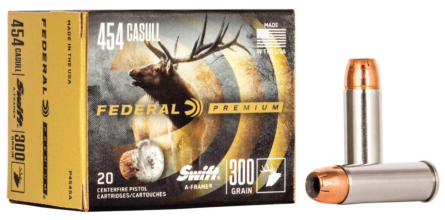 Federal .454 Casull Premium Swift A Frame 300 Grain 20/Box