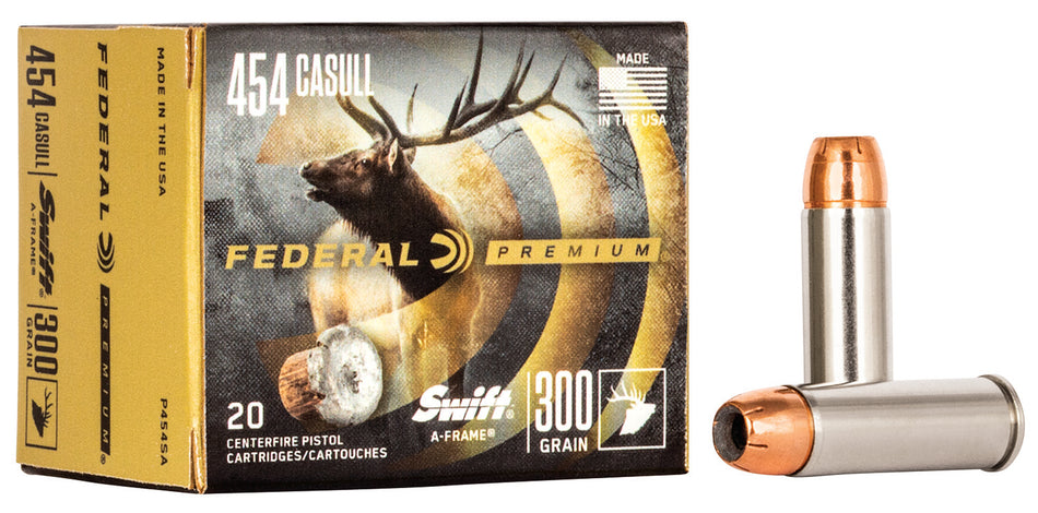 Federal .454 Casull Premium Swift A Frame 300 Grain 20/Box