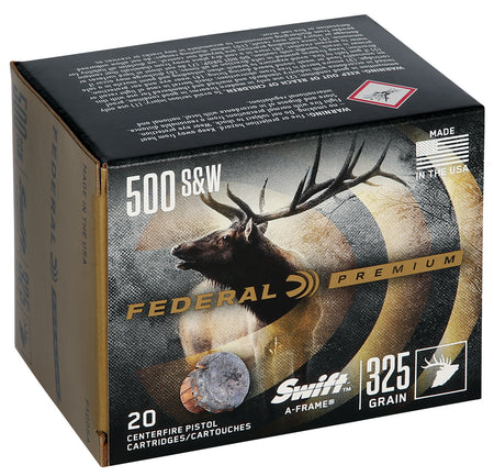 Federal .500 S&W Mag Premium Swift A Frame 325 Grain 20/Box