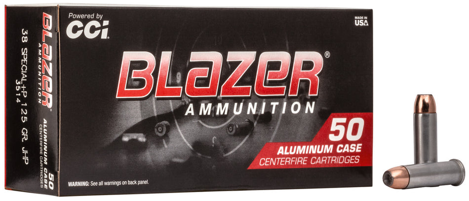 Blazer .38 Special Aluminum +P Jacketed Hollow Point 125 Grain 50/Box