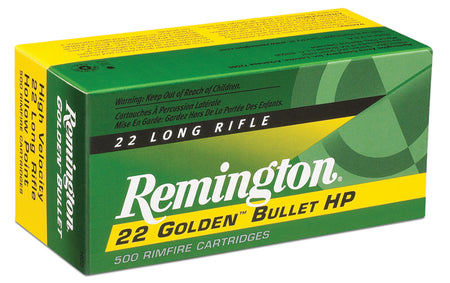Remington .22 Long Rifle 22 Golden Bullet Plated Hollow Point 36 Grain 500/Box
