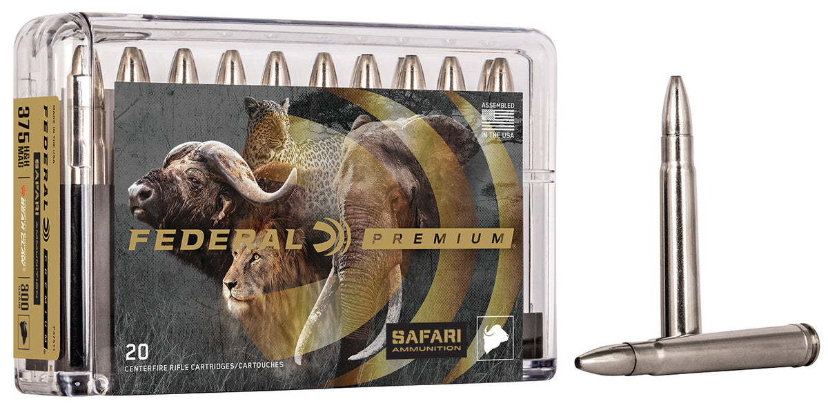 Federal .375 H&H Mag Premium Safari Cape-Shok Trophy Bonded Bear Claw 300 Grain 20/Box