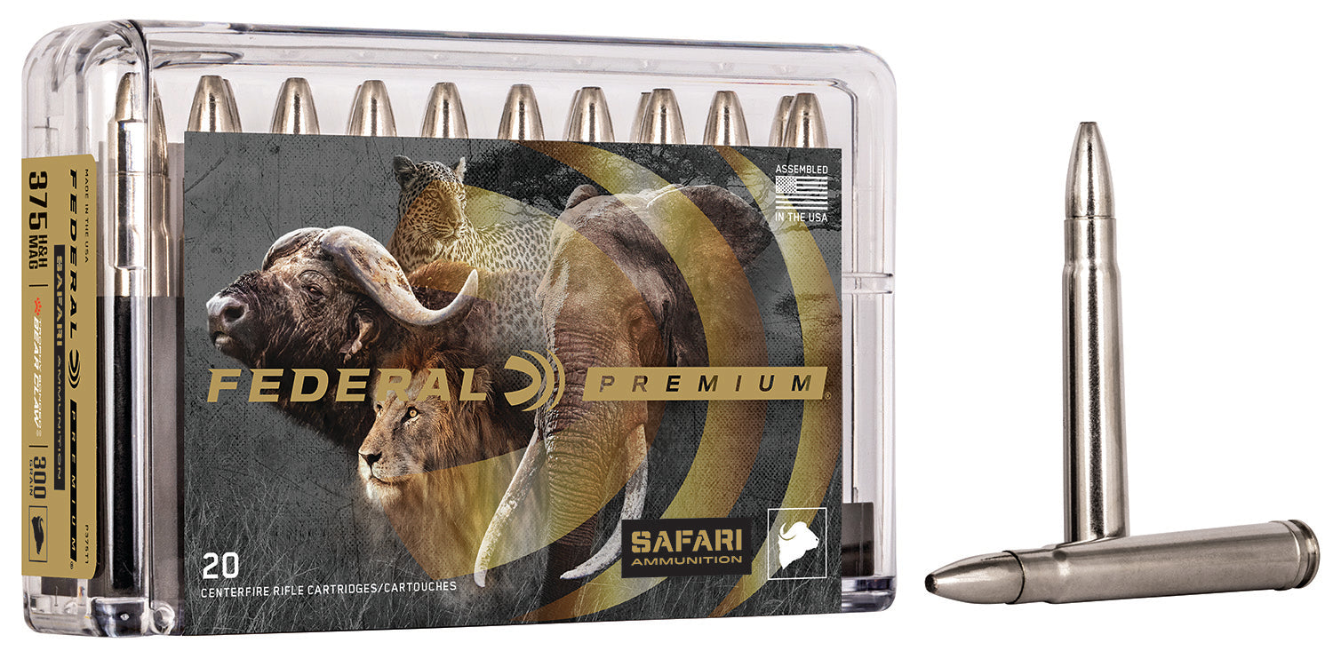 Federal .375 H&H Mag Premium Safari Cape-Shok Trophy Bonded Bear Claw 300 Grain 20/Box