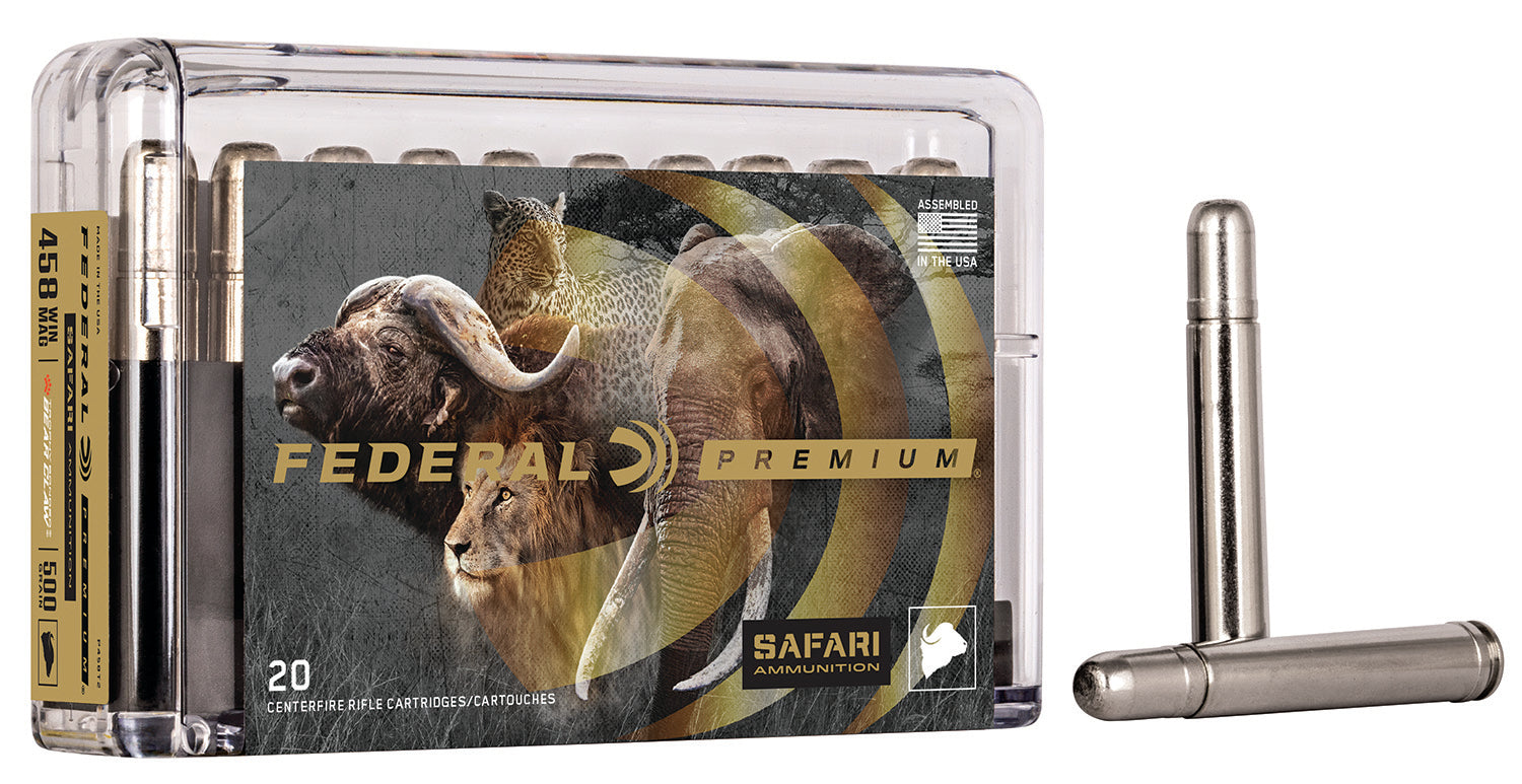 Federal .458 Winchester Mag Premium Safari Cape-Shok Trophy Bonded Bear Claw 500 Grain 20/Box