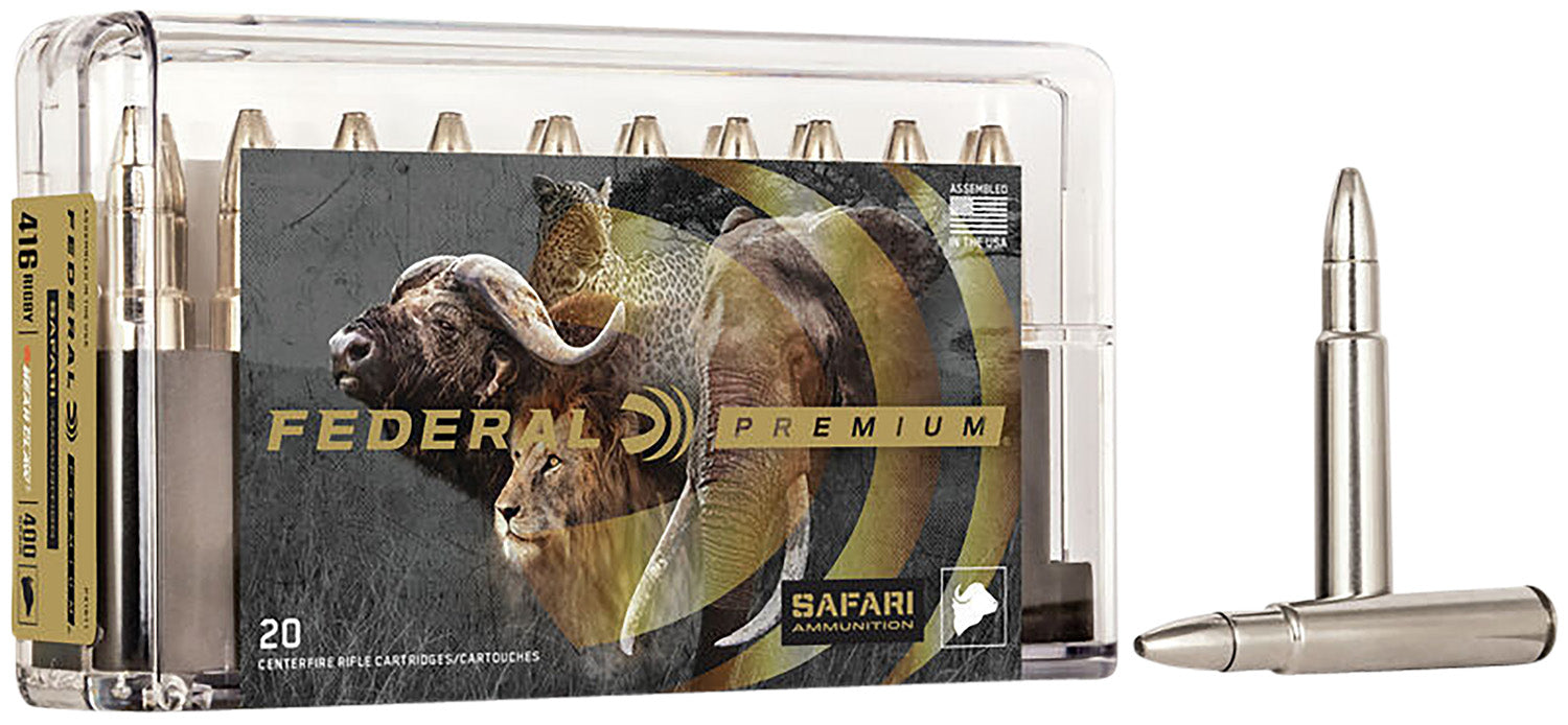 Federal .416 Rigby Premium Safari Cape-Shok Trophy Bonded Bear Claw 400 Grain 20/Box