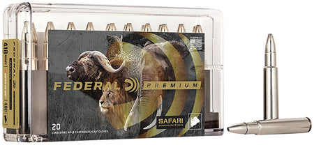 Federal .416 Rigby Premium Safari Cape-Shok Trophy Bonded Bear Claw 400 Grain 20/Box