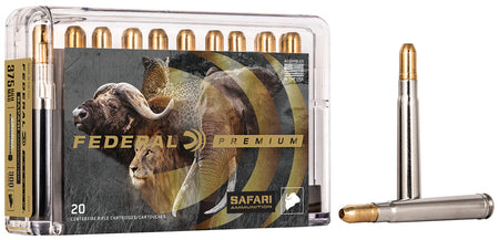 Federal .375 H&H Mag Premium Safari Cape-Shok Trophy Bonded Sledgehammer Solid 300 Grain 20/Box