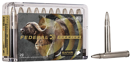 Federal .416 Remington Mag Premium Safari Cape-Shok Trophy Bonded Bear Claw 400 Grain 20/Box