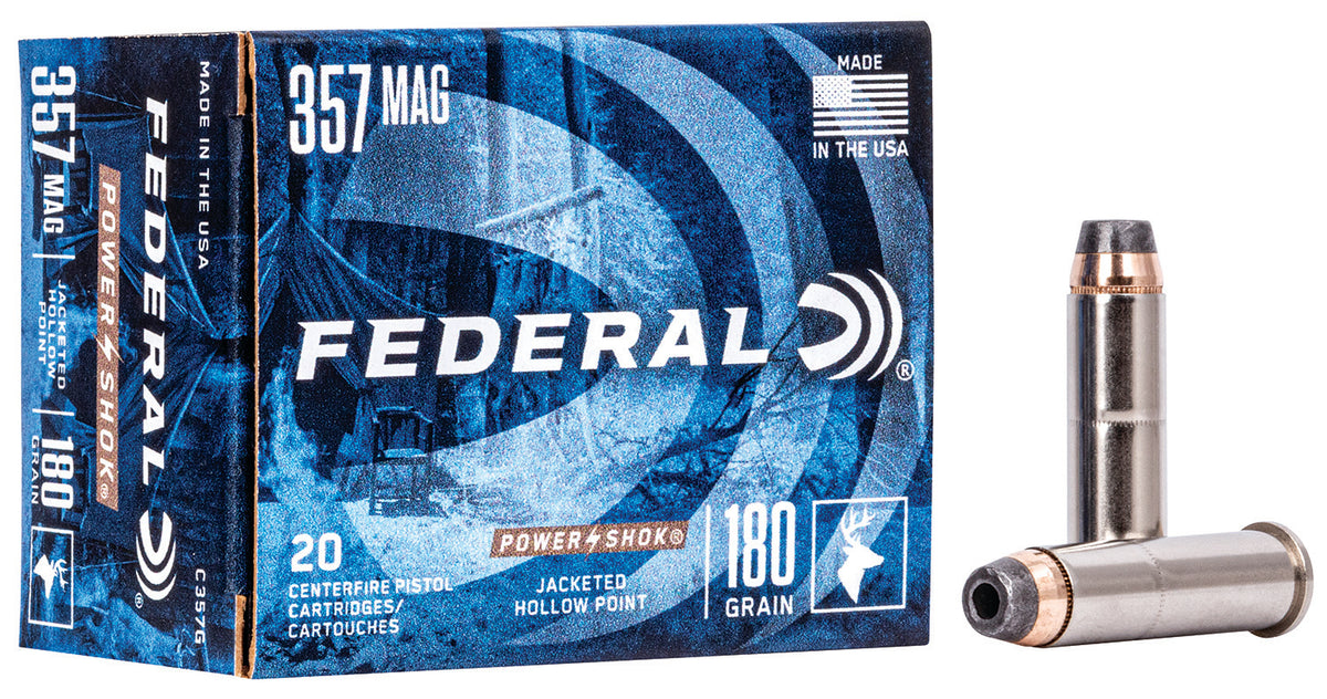 Federal .357 Magnum Power-Shok Jacketed Hollow Point 180 Grain 20/Box