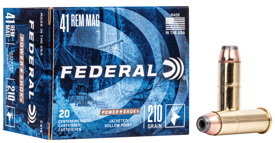 Federal .41 Remington Mag Power-Shok Jacketed Hollow Point 210 Grain 20/Box