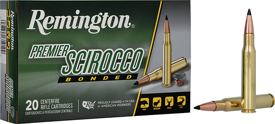 Remington 7mm Remington Mag Premier Scirocco Bonded Swift Scirocco II Bonded Polymer Tip 150 Grain 20/Box