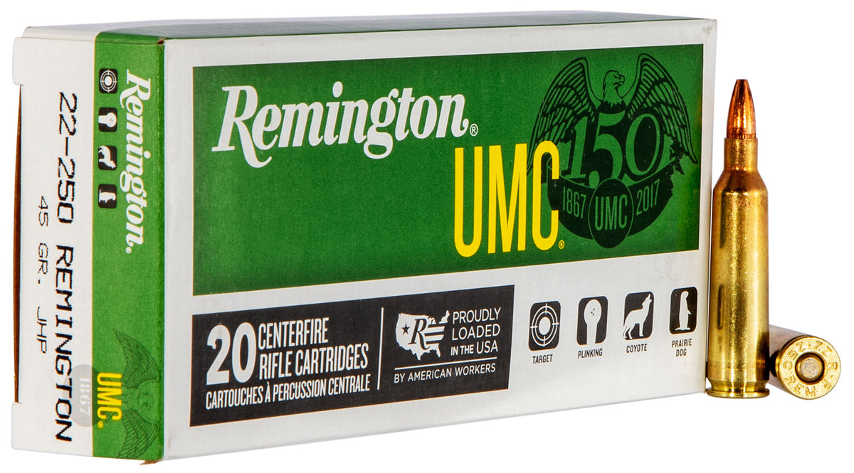 Remington .22-250 Remington UMC Jacketed Hollow Point 45 Grain 20/Box