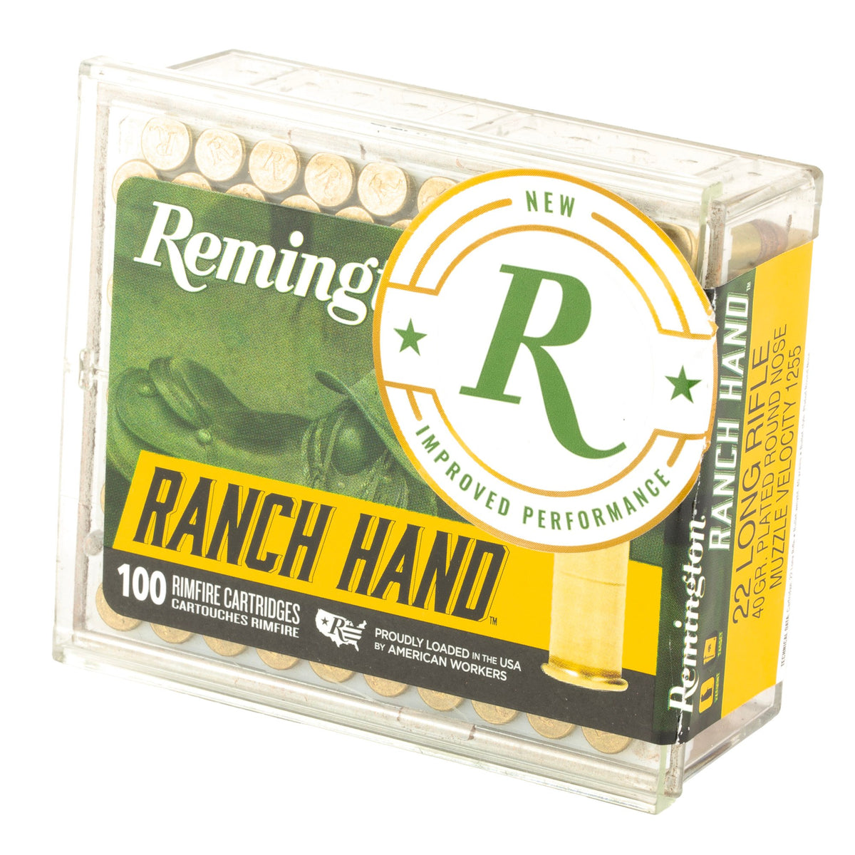 Remington .22 Long Rifle Ranch Hand Plated Lead Round Nose 42 Grain 100/Box