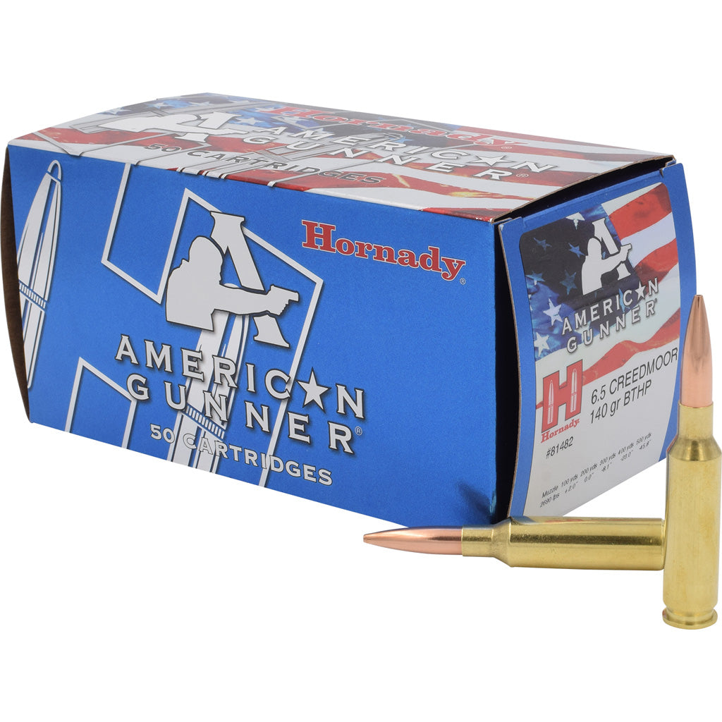 Hornady 6.5mm Creedmoor American Gunner Boat Tail Hollow Point 140 Grain 50/Box