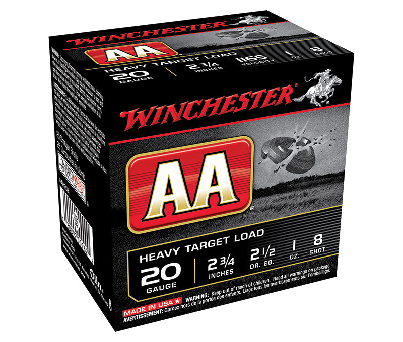 Winchester 20 Gauge  #8 1 oz 2.75 in 250/Box
